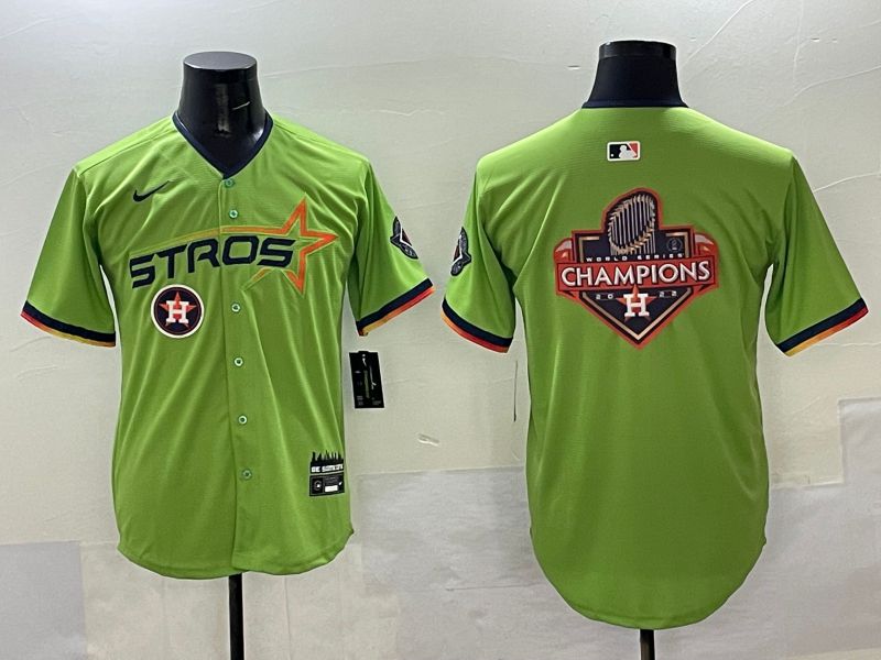 Men Houston Astros Blank Green three generations Joint Name 2025 Nike MLB Jersey style 25->houston astros->MLB Jersey